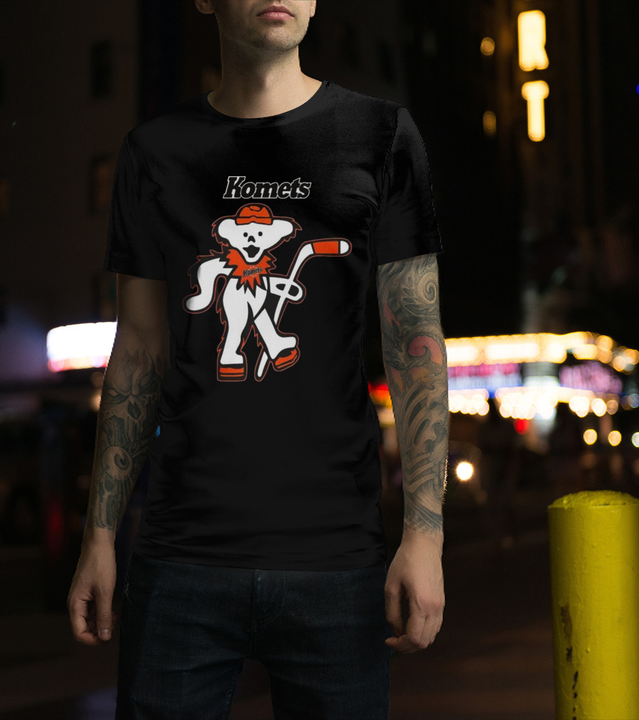 Komets Grateful Dead Hockey Bear Fan Night T-Shirt