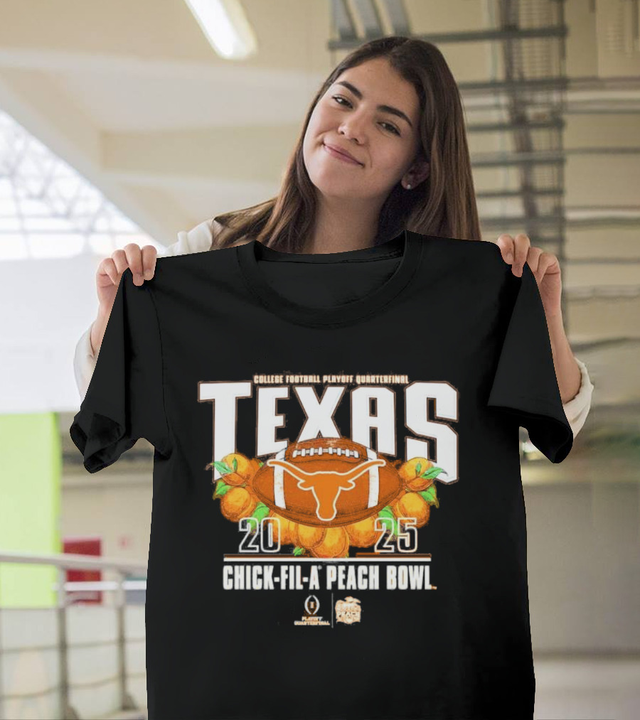 Texas Longhorns College Football Playoff Quarterfinal 2025 Chick-fil-A Peach Bowl T-Shirt