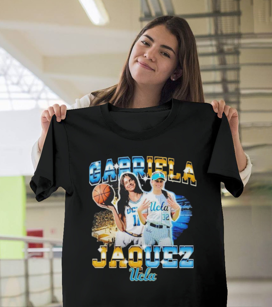Gabriela Jaquez UCLA Bruins 10 32 Vintage Basketball Dual Image T-Shirt