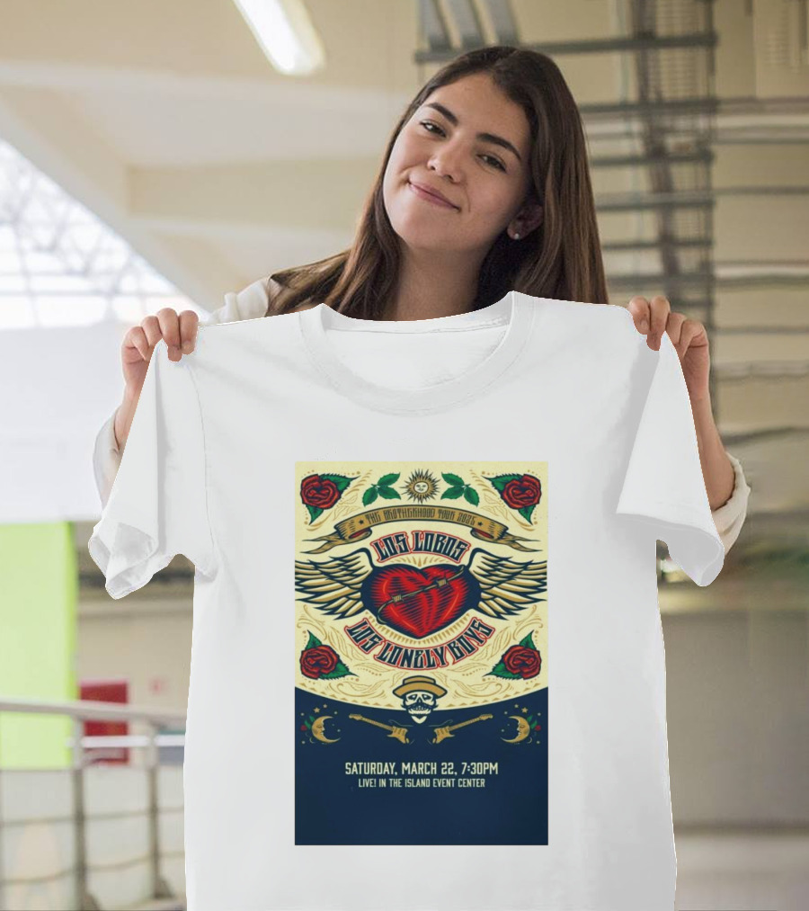 Los Lobos Los Lonely Boys Brotherhood Tour 2025 Welch MN March 22 Live Event Center T-Shirt