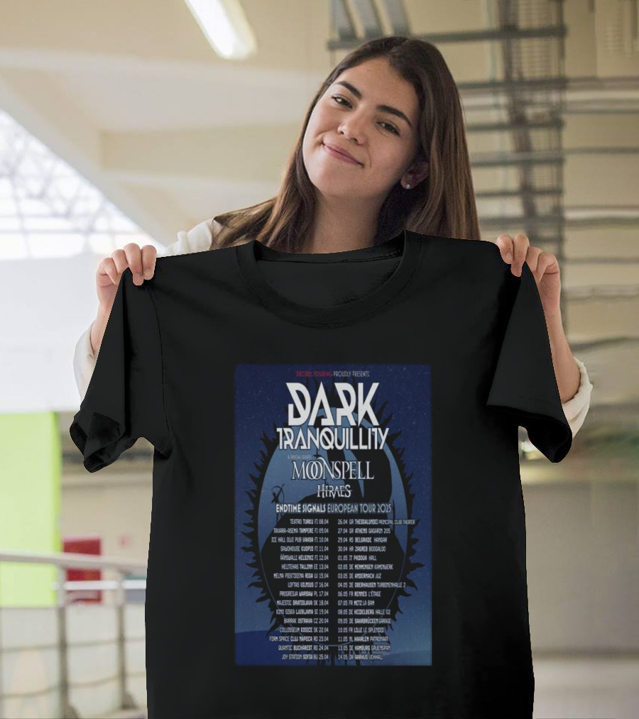 Dark Tranquillity Moonspell Endtime Signals European Tour 2025 Concert Dates T-Shirt