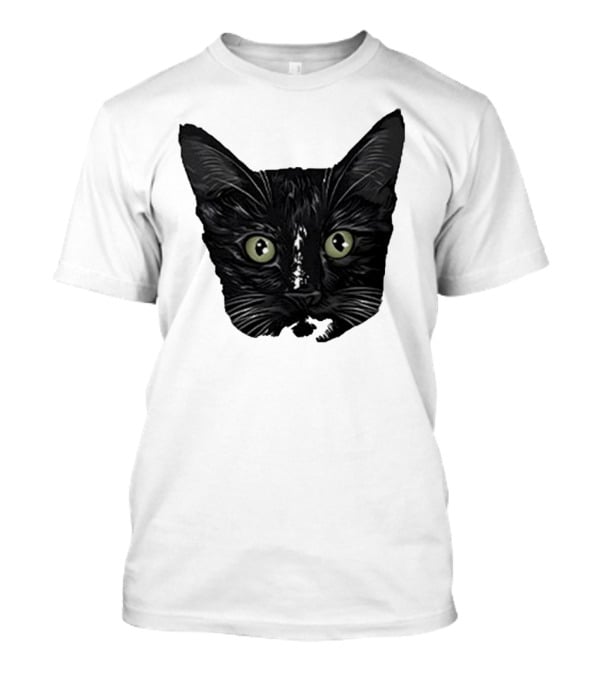 Michael Manigault Brave Green-Eyed Cat Face T-Shirt