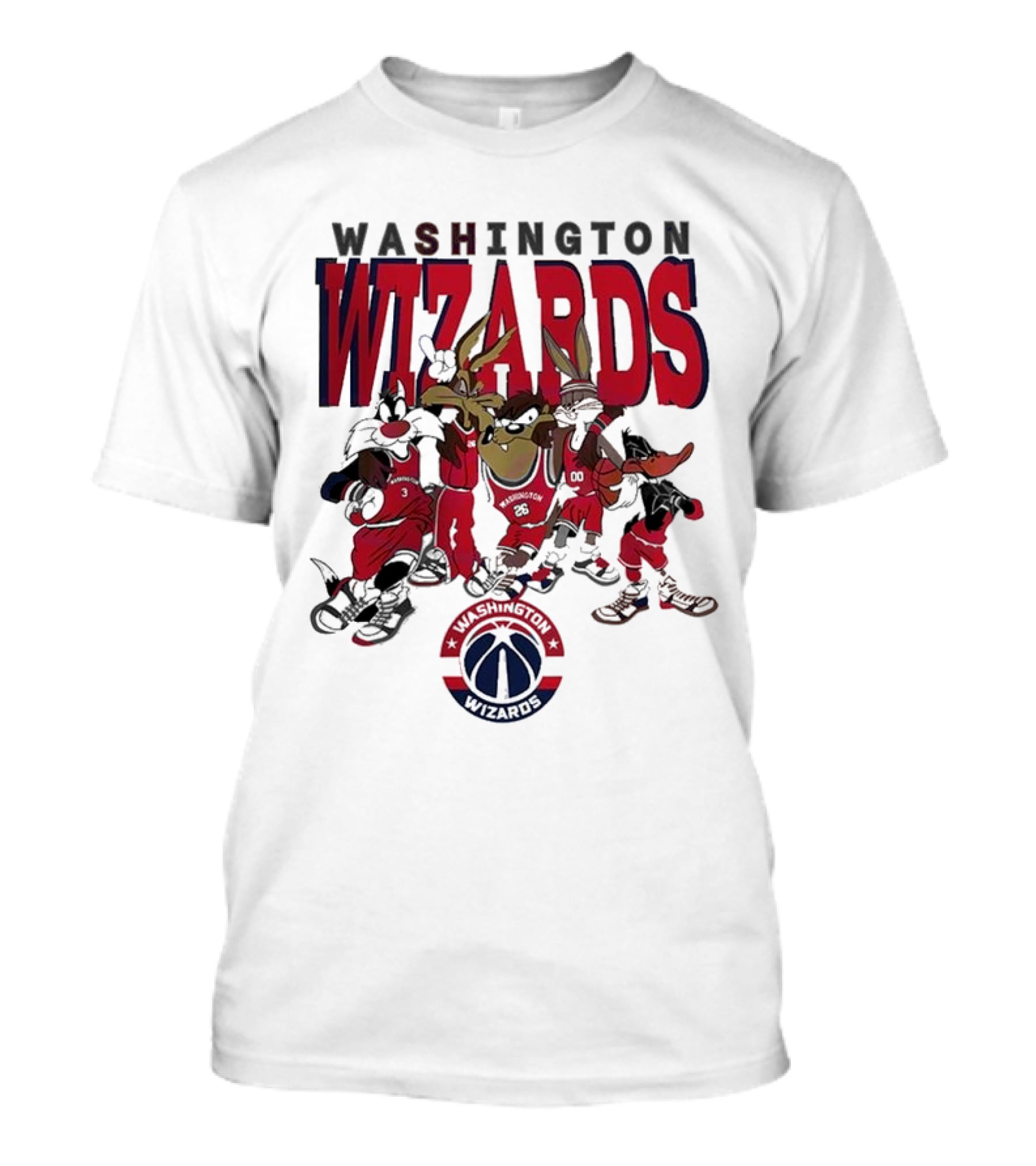 Washington Wizards NBA Basketball Looney Tunes Characters T-Shirt