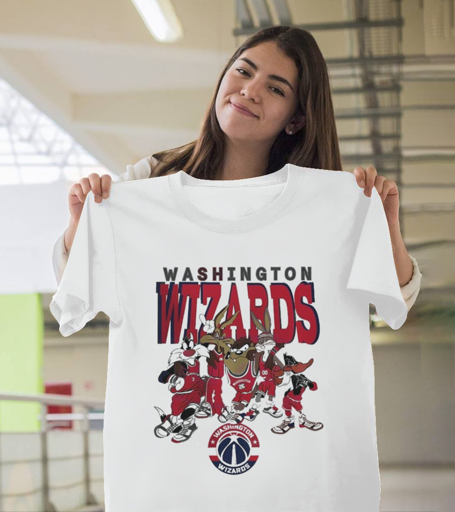 Washington Wizards NBA Basketball Looney Tunes Characters T-Shirt