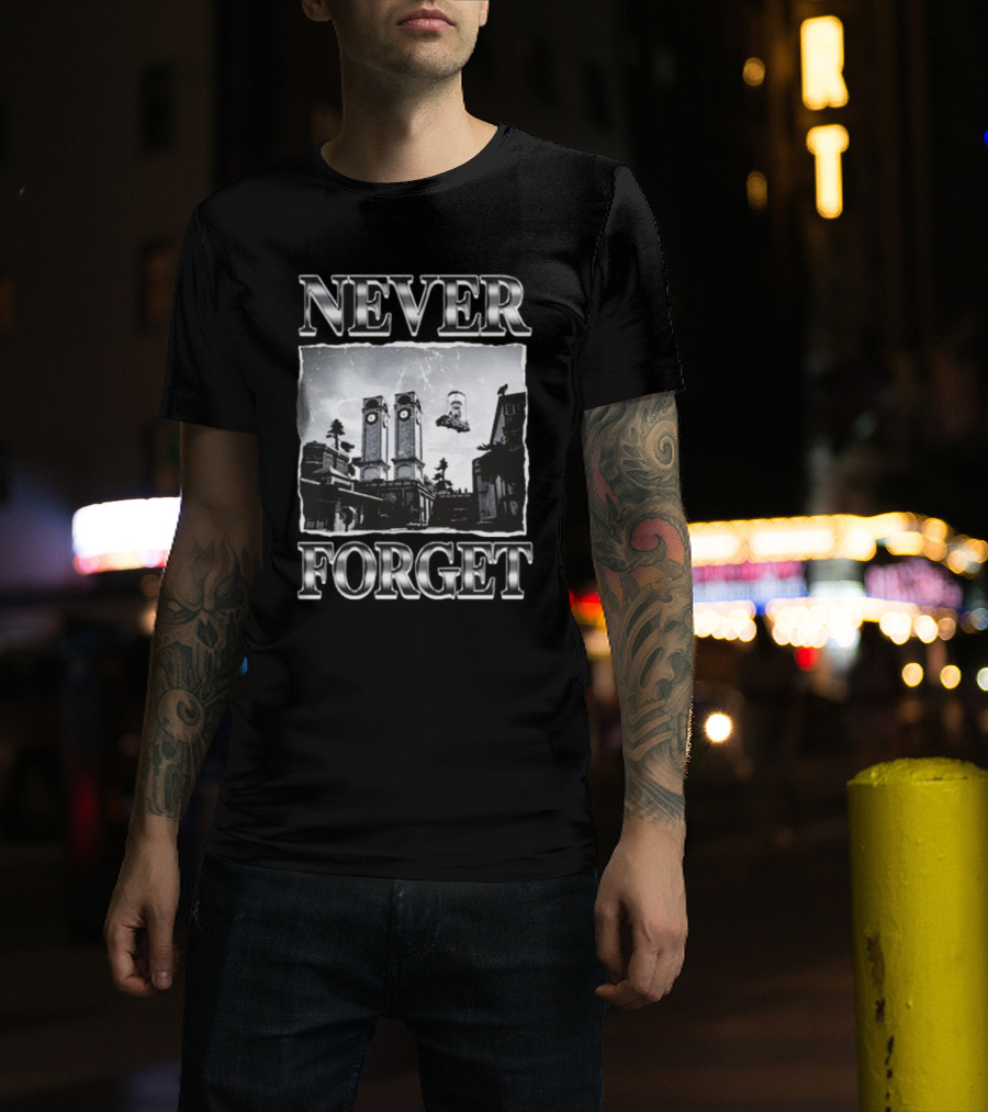 Never Forget Back To The Future Clock Tower Iconic Scene T-Shirt