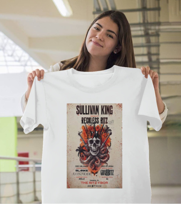 Sullivan King Presents Reckless Ritz The Ritz Ybor Tampa FL December 26-27 2024 With Blanke GRABBITZ AVELO AEON:MODE AG T-Shirt