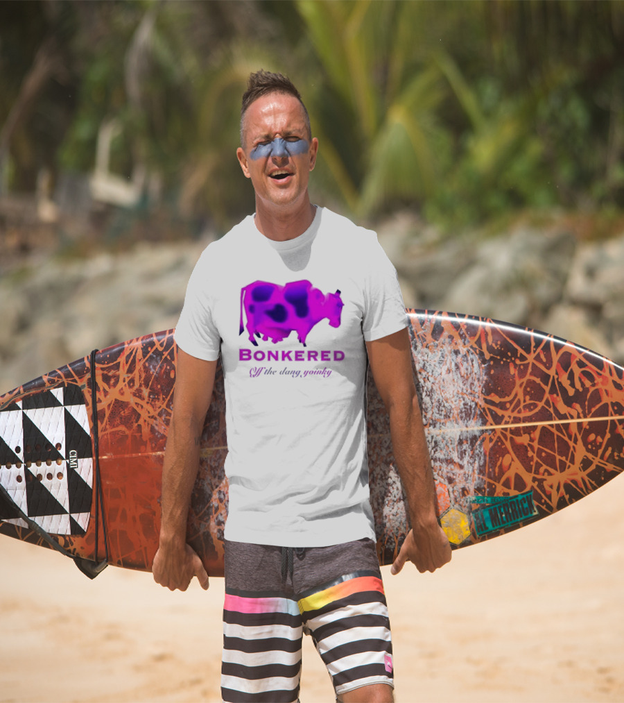 BONKERED Off The Dang Yoinky Purple Cow T-Shirt