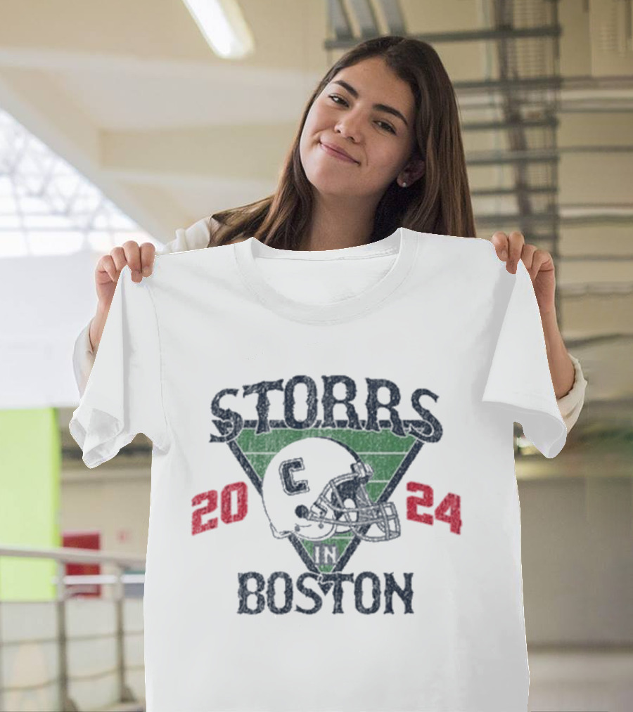 Storrs 2024 Football Helmet Graphic in Boston T-Shirt