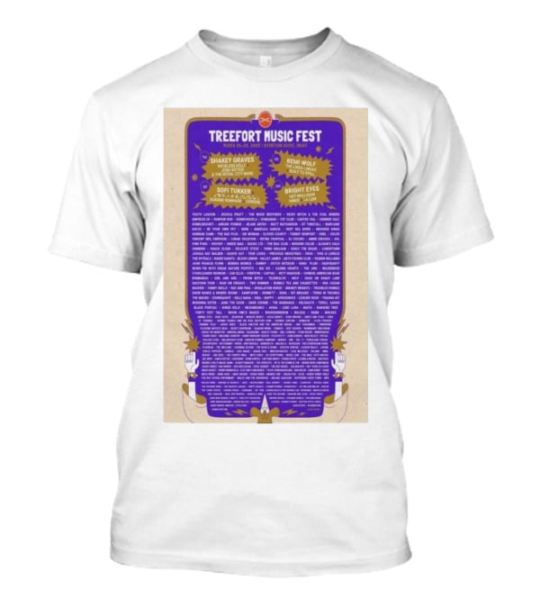 Treefort Music Fest March 26-30 2025 Downtown Boise Idaho Featuring Shakey Graves Remi Wolf Sofi Tukker Bright Eyes T-Shirt