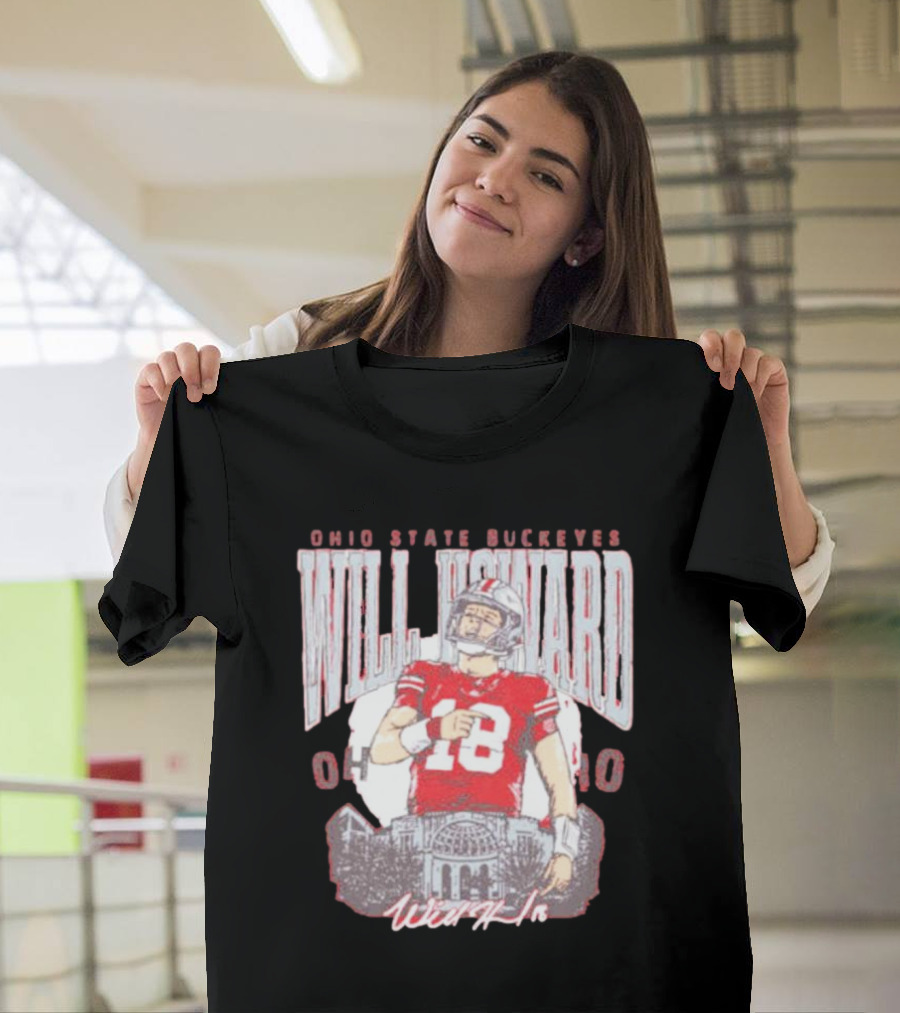 Ohio State Buckeyes Will Howard 18 Signature Player 04-60 T-Shirt