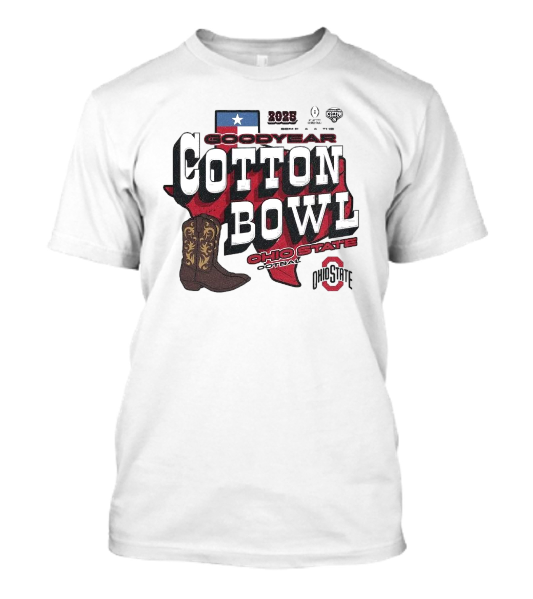 Ohio State 2025 Goodyear Cotton Bowl Classic Football Playoff Bound T-Shirt