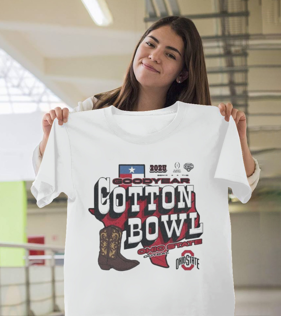 Ohio State 2025 Goodyear Cotton Bowl Classic Football Playoff Bound T-Shirt