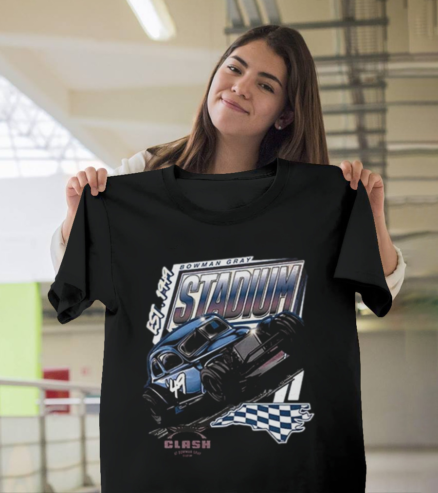 Bowman Gray Stadium Vintage Car EST 1949 Cook Out Clash Racing T-Shirt