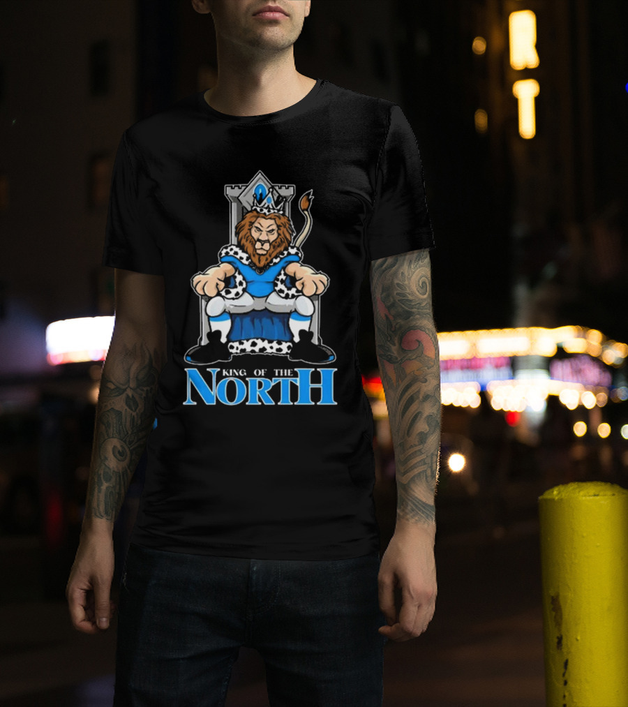 Detroit Lions King Of The North 2025 Lions Throne T-Shirt