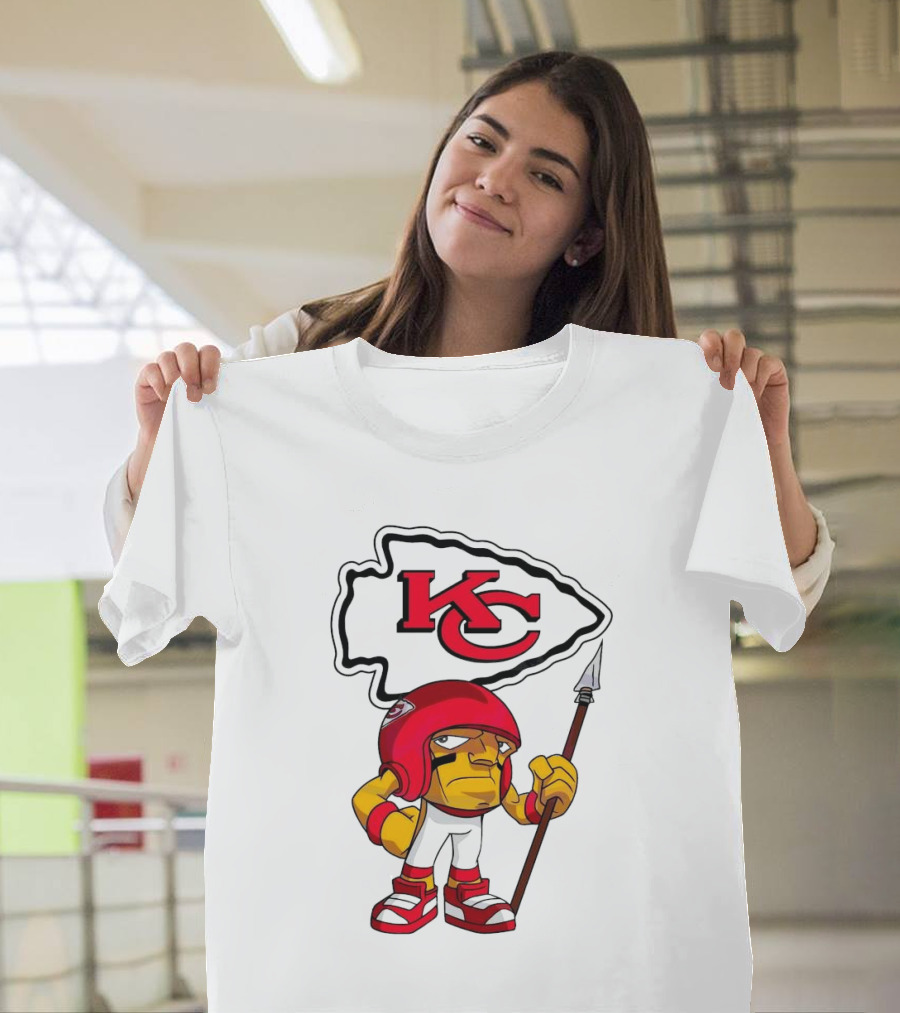 Kansas City Chiefs NFL KC Arrowhead Cartoon Character Rush Zone 2025 T-Shirt