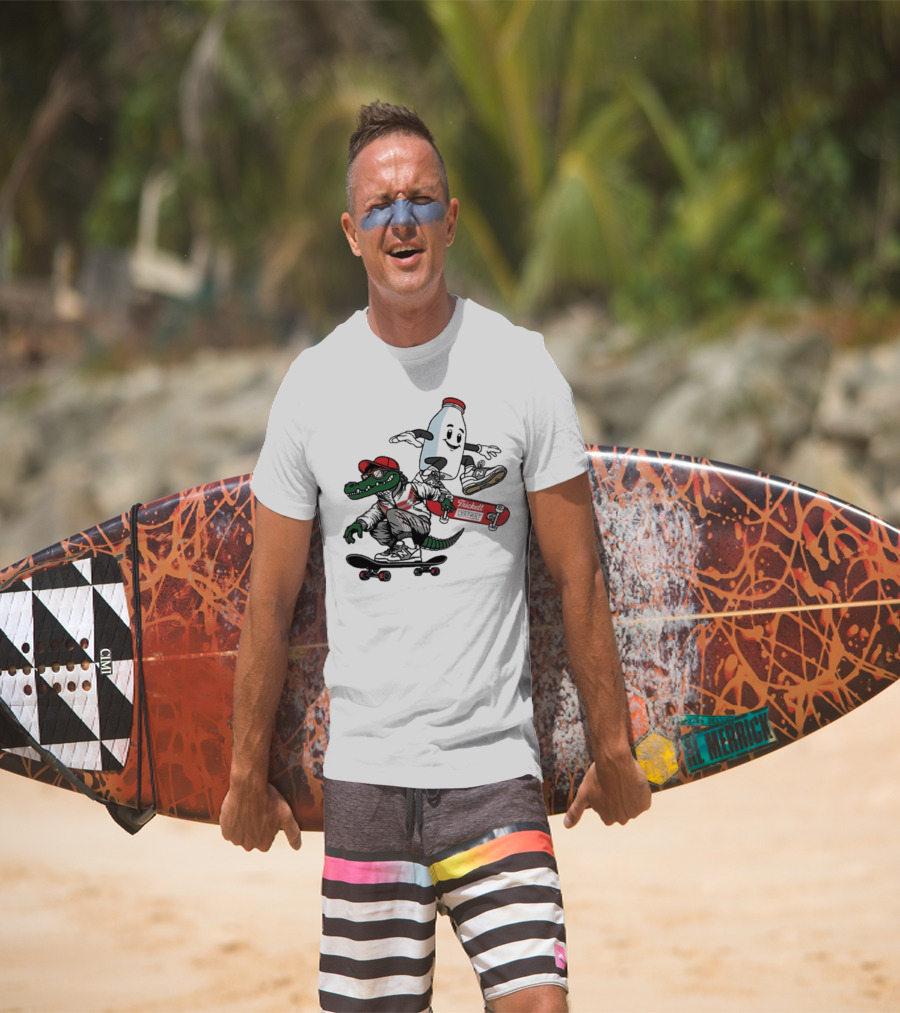 Crocodile And Milk Skateboarding Lost Art X TRiCKETT Collaboration T-Shirt