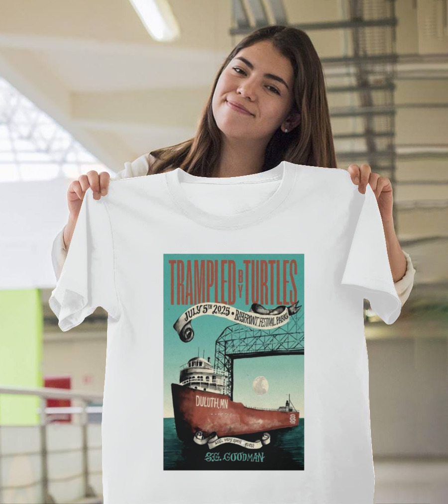 Trampled By Turtles July 5 2025 Bayfront Festival Park Duluth MN Featuring S.G. Goodman T-Shirt