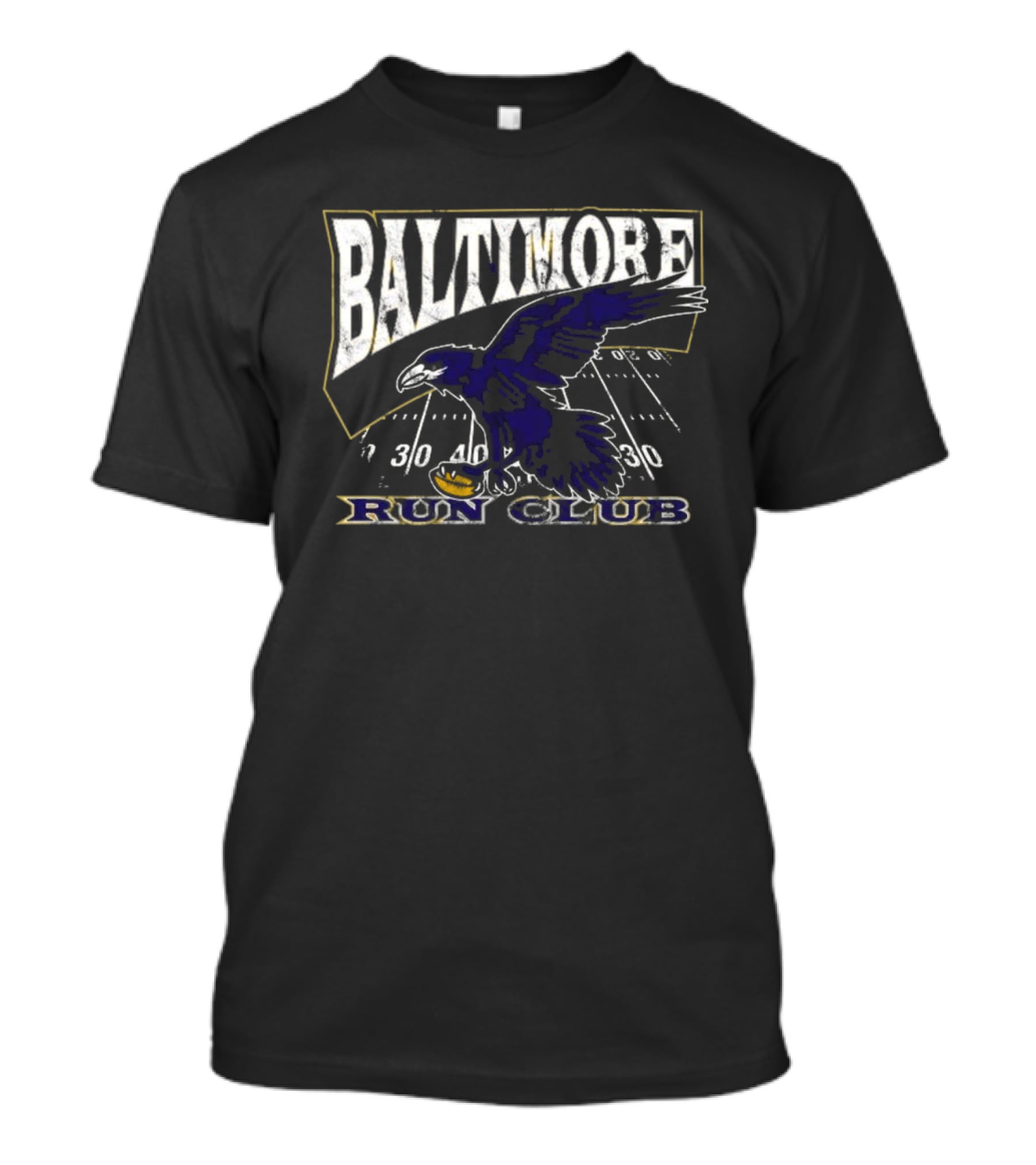 Baltimore Ravens Run Club Football Field T-Shirt
