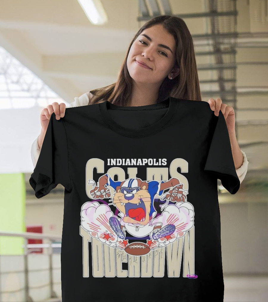 Indianapolis Colts Tasmanian Devil Touchdown NFL 2025 T-Shirt