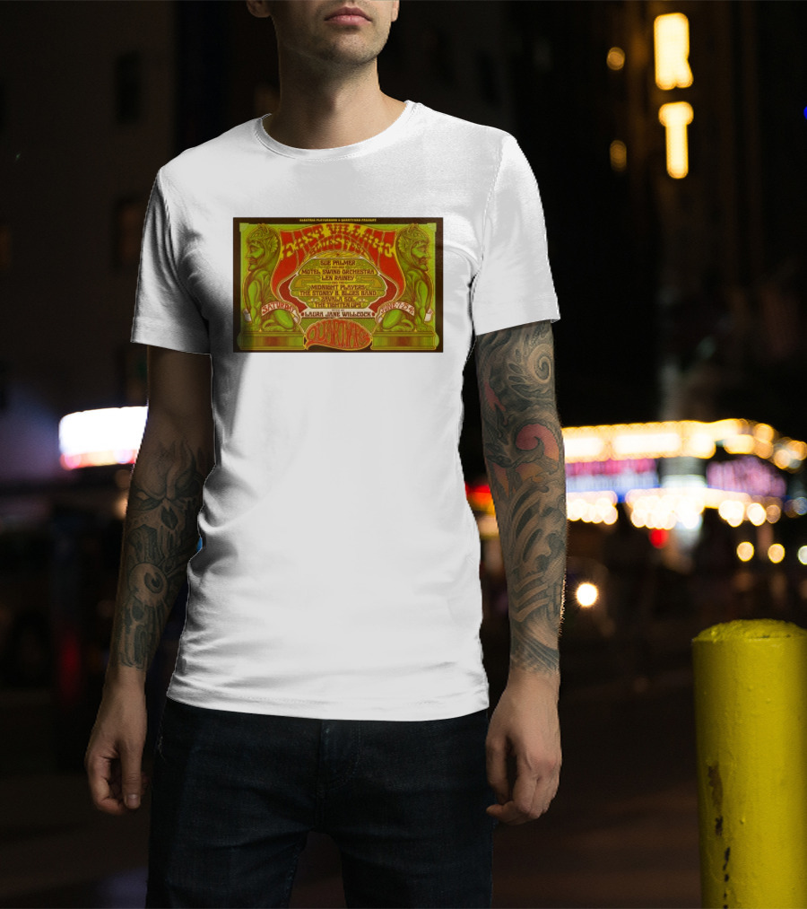 East Village Blues Festival Quartyard San Diego June 7 2025 Sue Palmer Motel Swing Orchestra Midnight Players Zivalva Soles T-Shirt