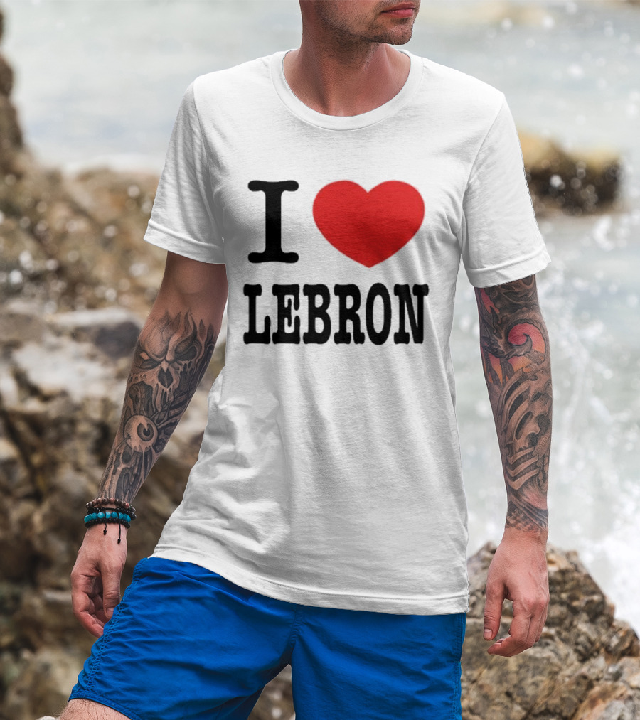 I Love LeBron Heart T-Shirt