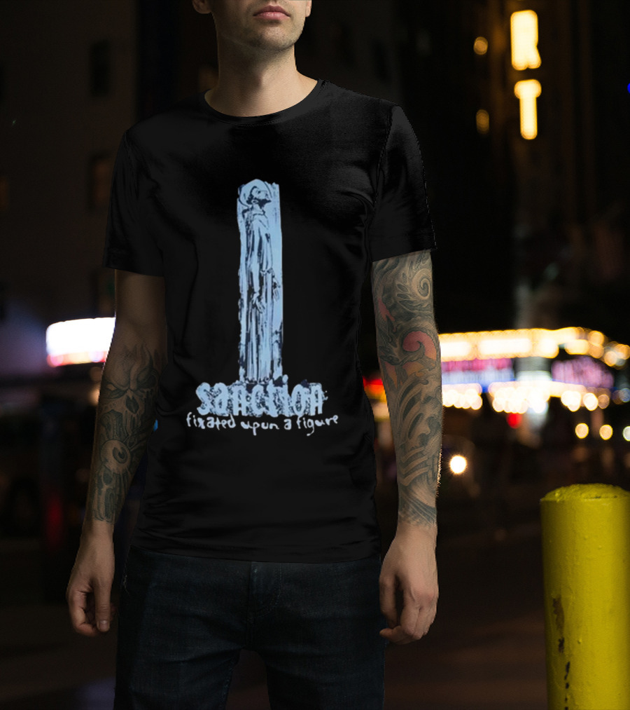 Sanction Fixated Upon A Figure 2025 Blue Monochrome T-Shirt