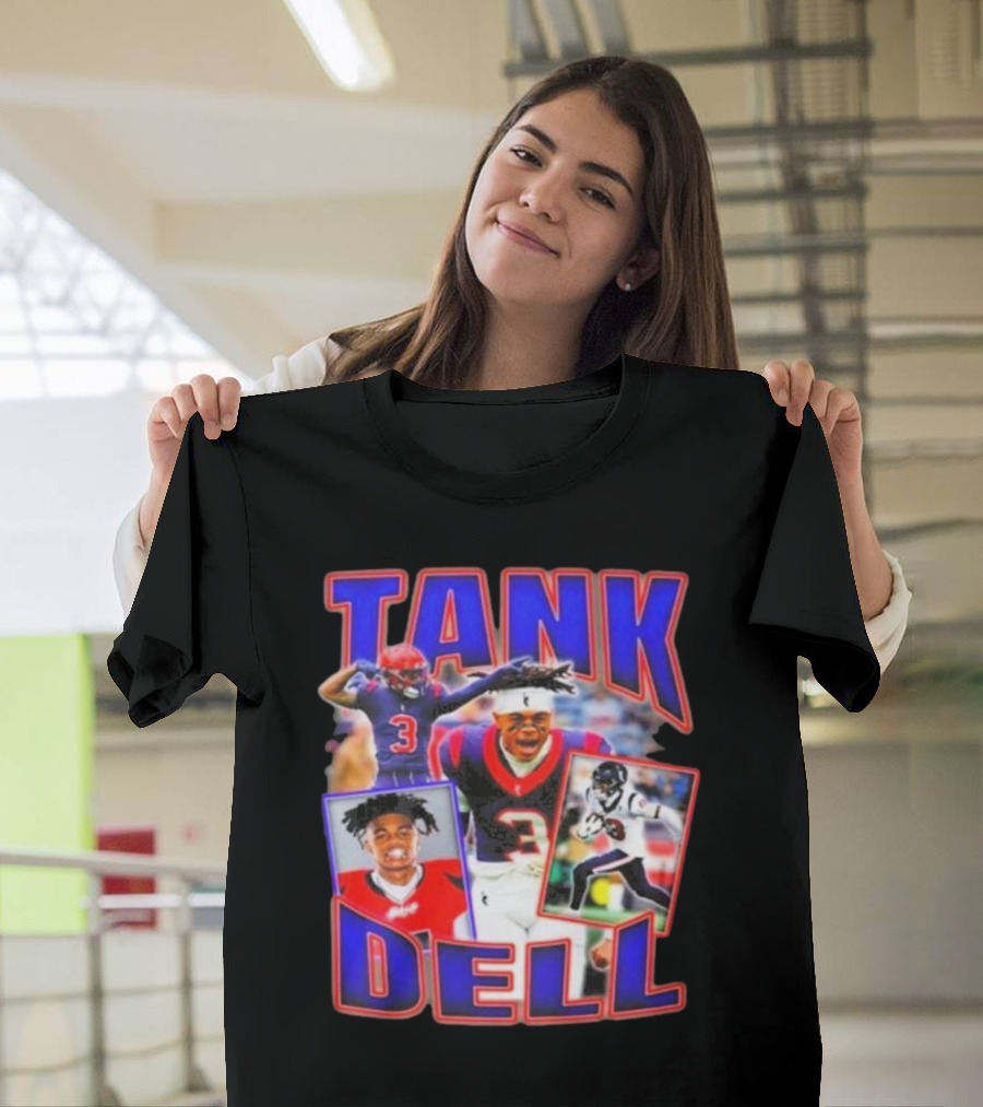 Tank Dell Football Triple Threat Texans Player Highlights T-Shirt