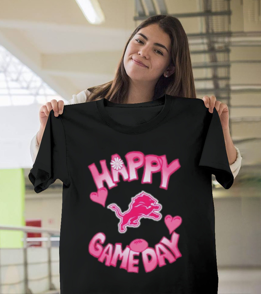 Happy Gameday Detroit Lions Valentine’s Day 2025 T-Shirt
