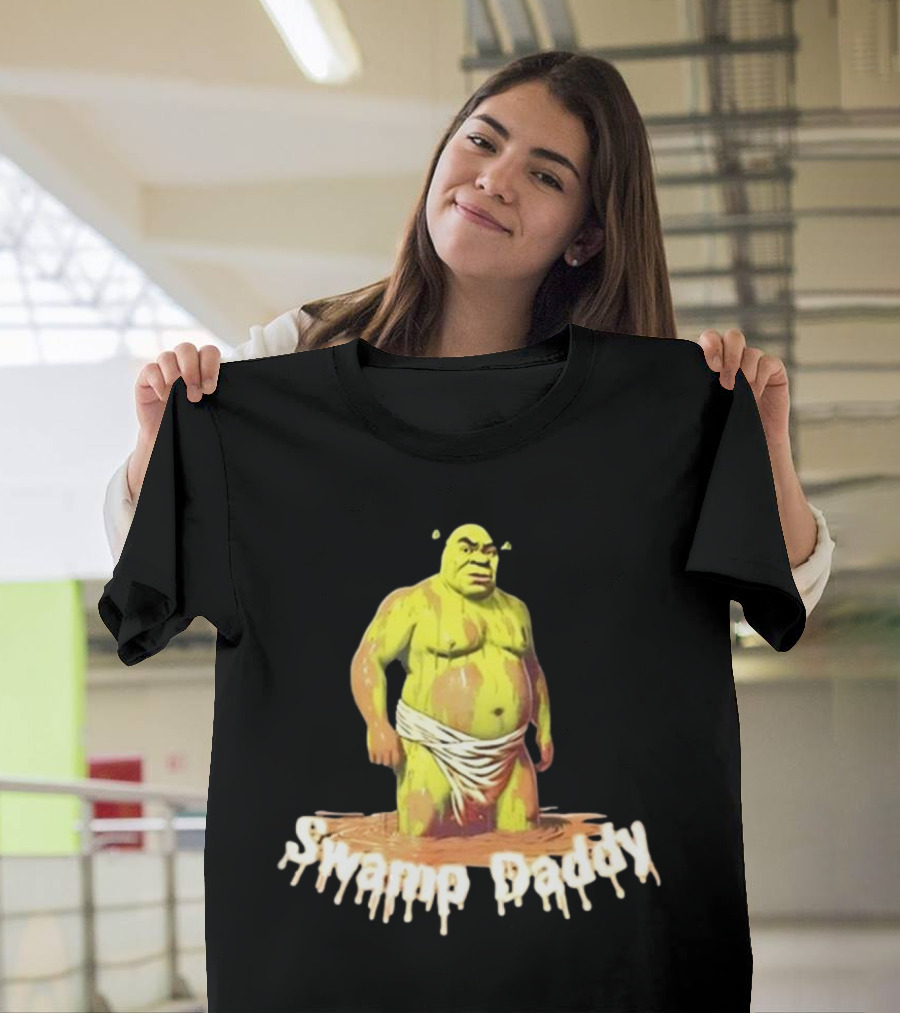 Unethical Threads Swamp Daddy Shrek Dripping Text Image T-Shirt