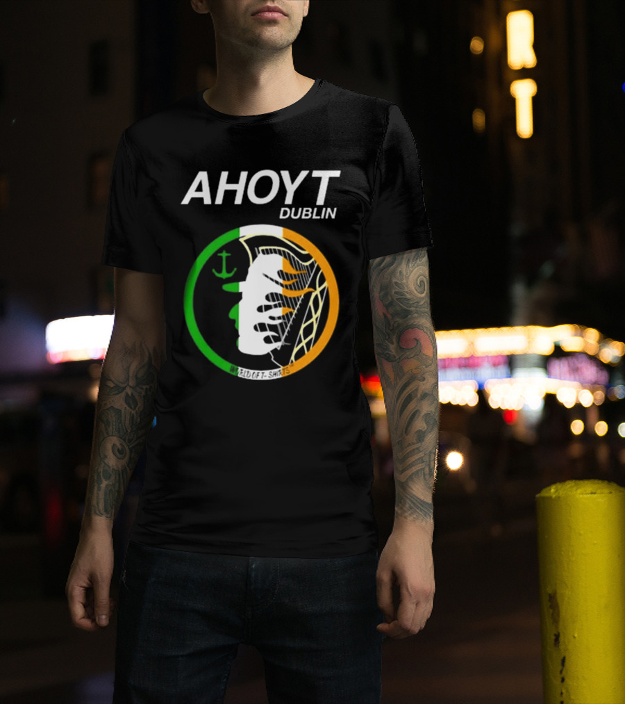 AHOYT Dublin Anchor Emblem Irish Tricolor T-Shirt