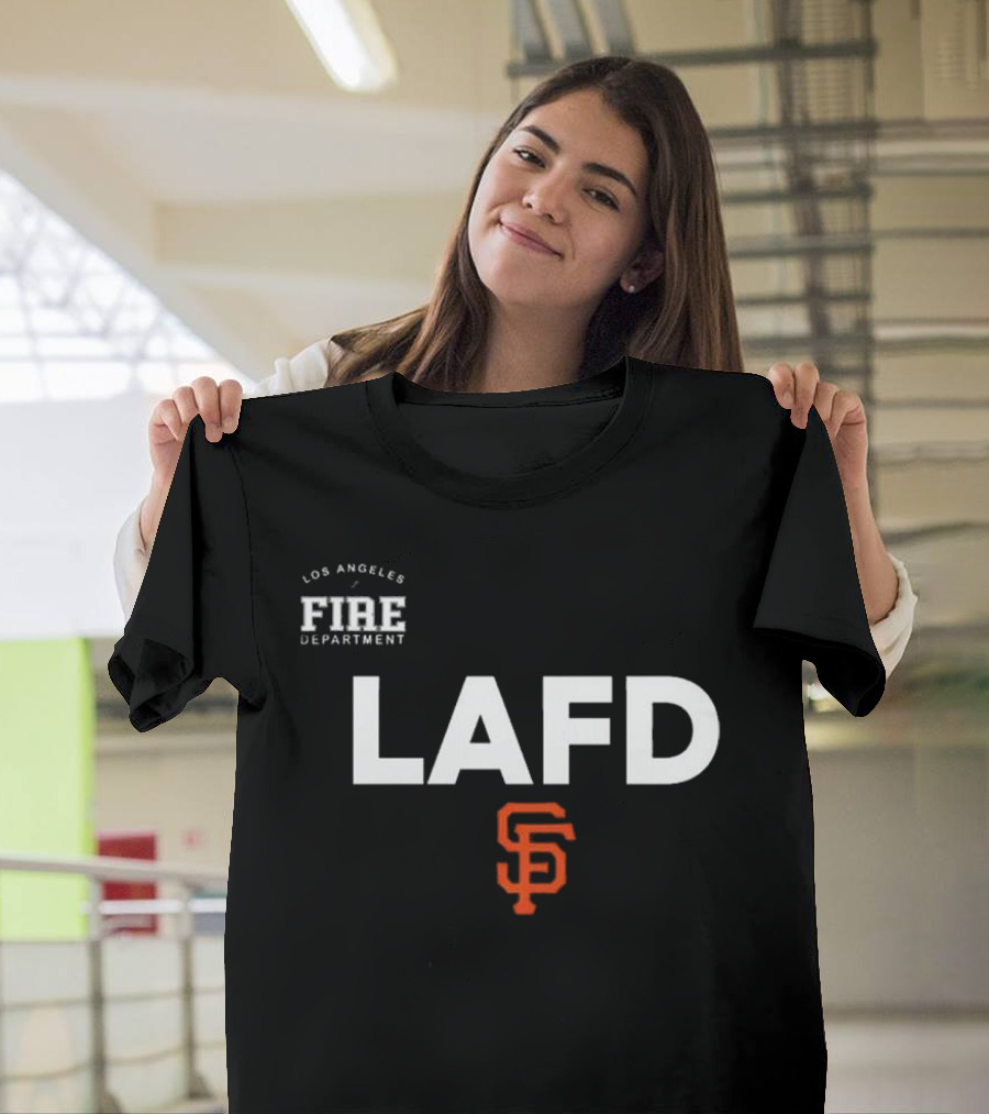 LAFD Los Angeles Fire Department San Francisco Giants Gratitude 2025 T-Shirt