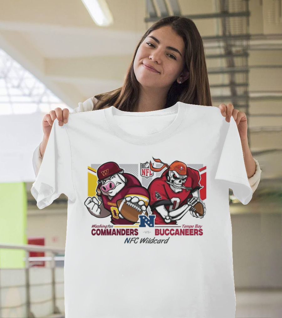 Washington Commanders vs Tampa Bay Buccaneers NFC Wildcard NFL Showdown T-Shirt
