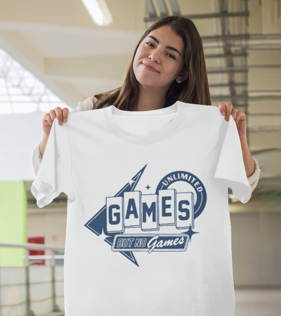 Chuckle Unlimited Games But No Games Ringer T-Shirt