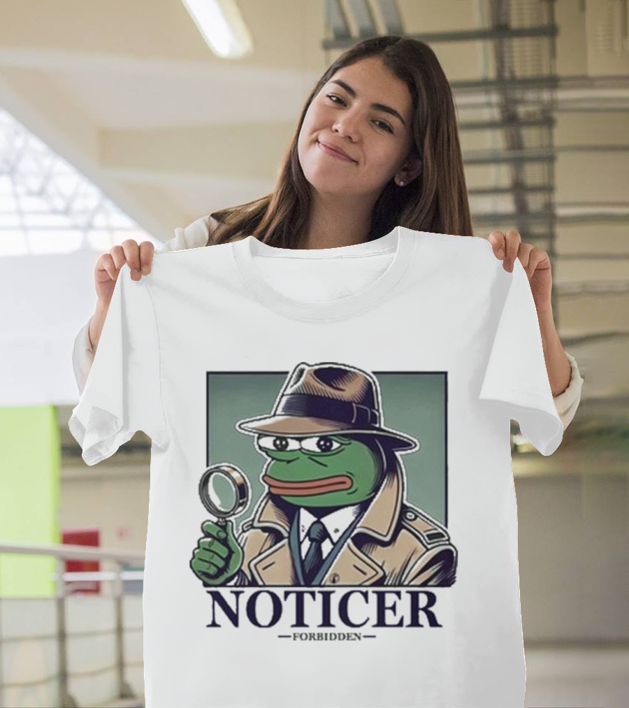 Noticer Forbidden Clothes Pepe Detective Magnifying Glass T-Shirt