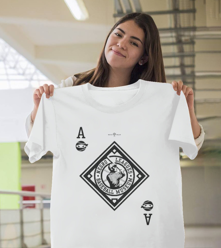 Negro Leagues Baseball Museum Black Aces Playing Card Style T-Shirt
