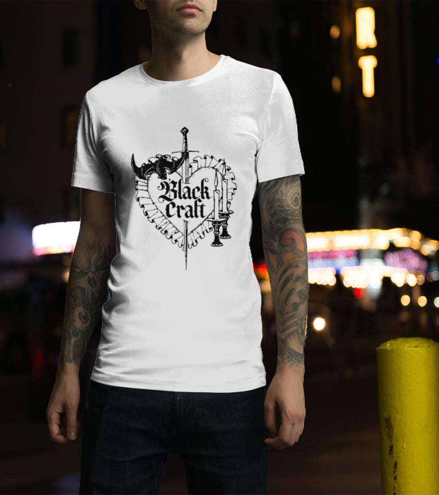 Blackcraft Cult Dagger Heart With Candles And Roses T-Shirt