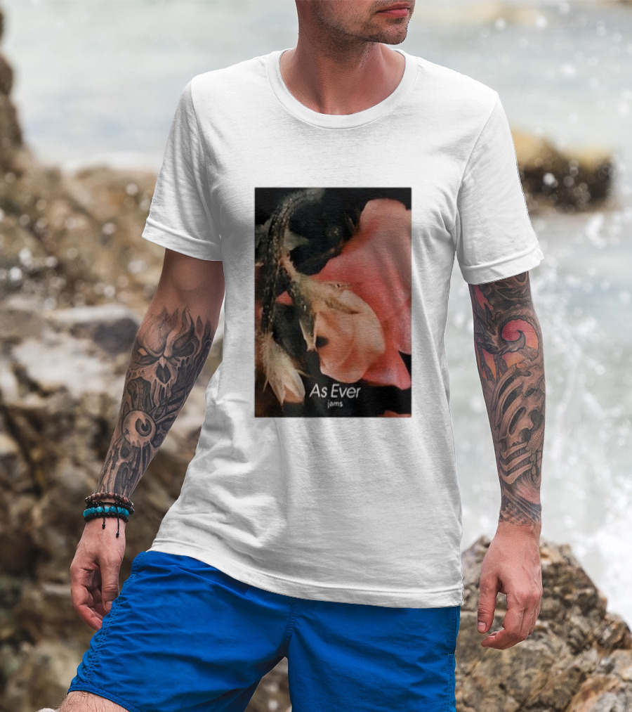 As Ever Jams 02 Pink Floral Close-Up T-Shirt