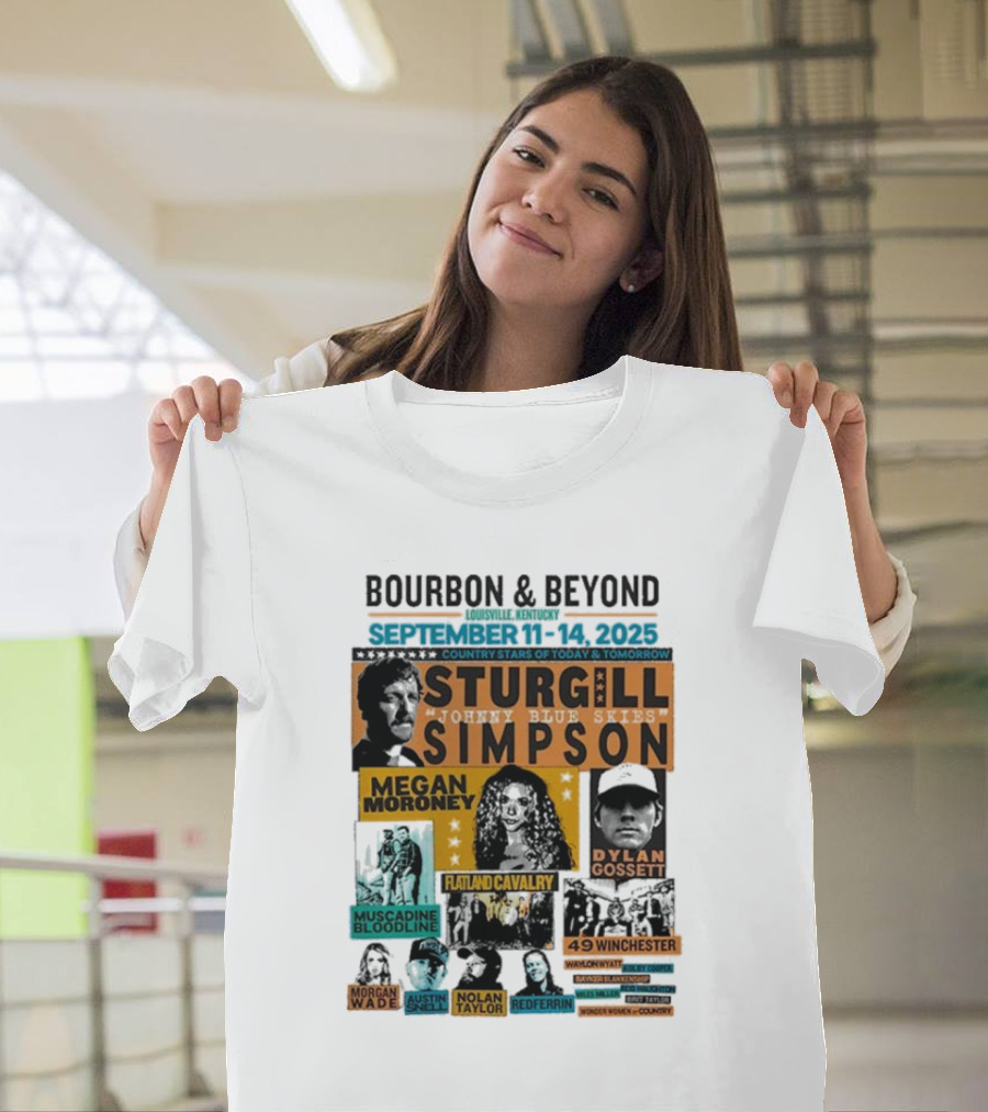 Bourbon & Beyond 2025 Louisville Kentucky Sturgill Simpson Megan Moroney Flatland Cavalry September 11-14 Country Stars T-Shirt