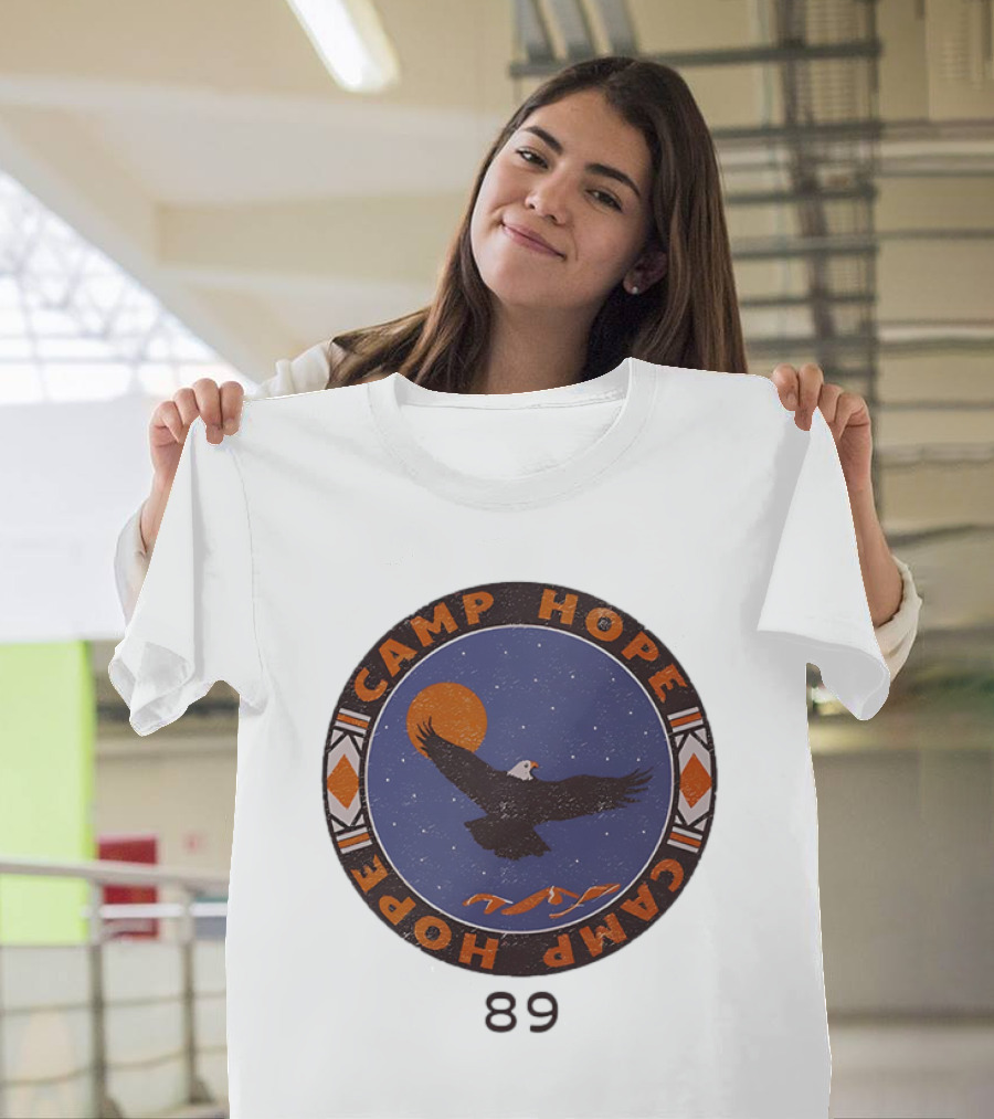 Camp Hope Circle 89 Eagle And Sun Design T-Shirt