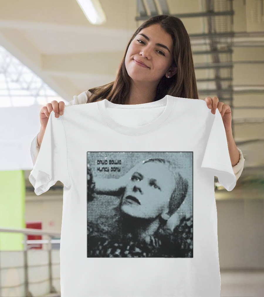 David Bowie Hunky Dory Album Cover Iconic 1971 Retro Style T-Shirt