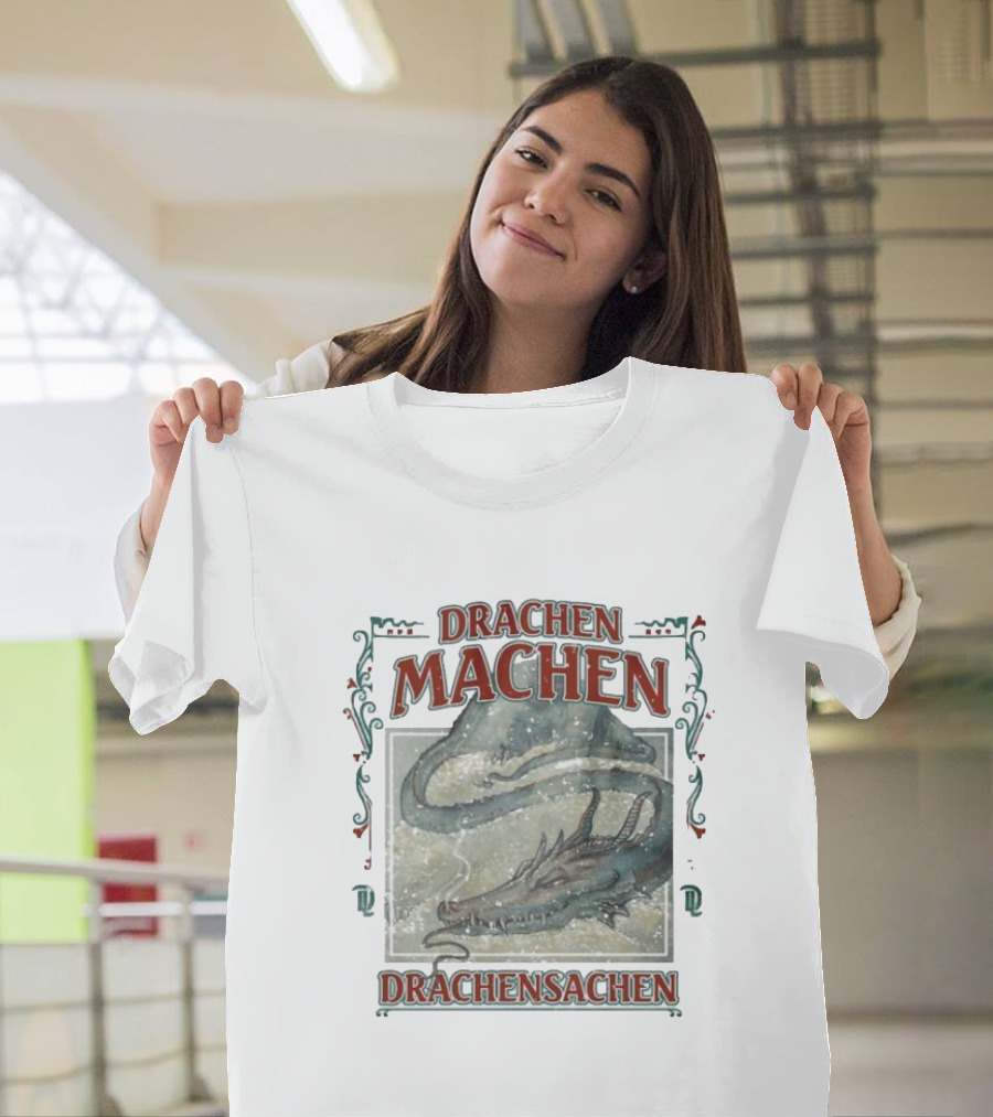 Drachen Machen Drachensachen Dragon Artwork Scene T-Shirt