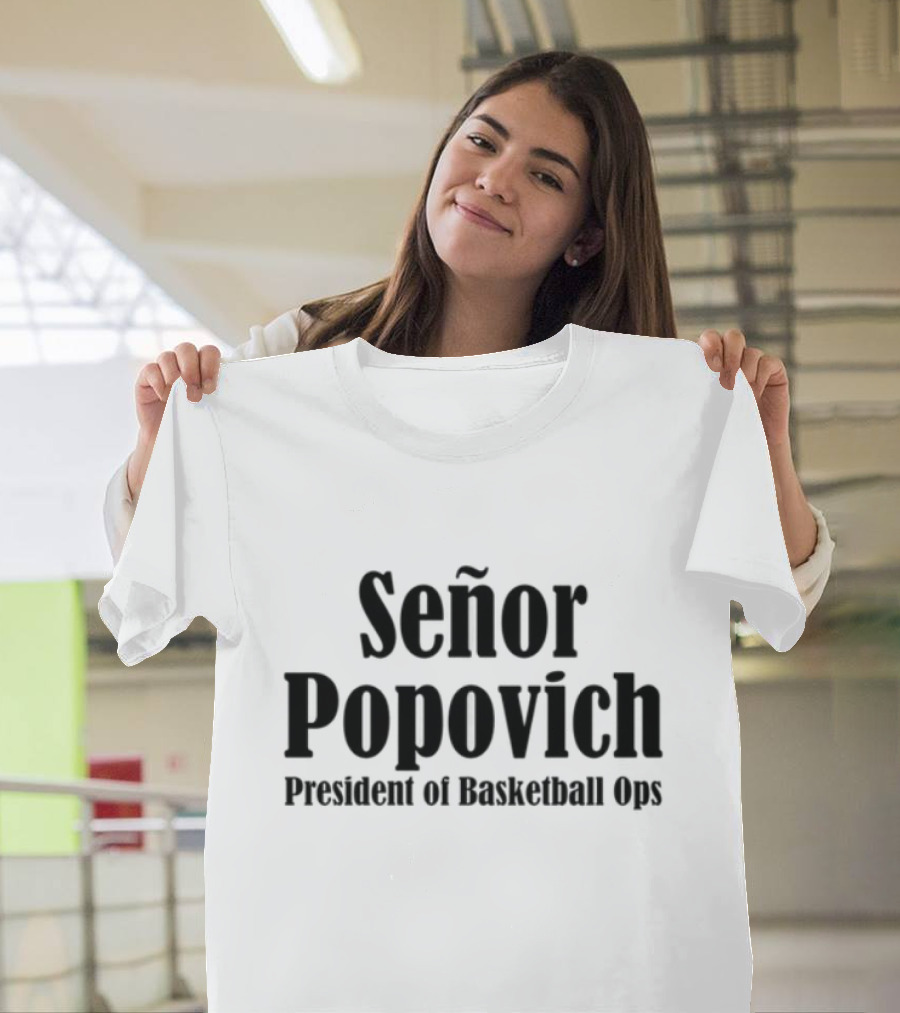 El Jefe Señor Popovich President Of Baseball Classic Retro Text T-Shirt