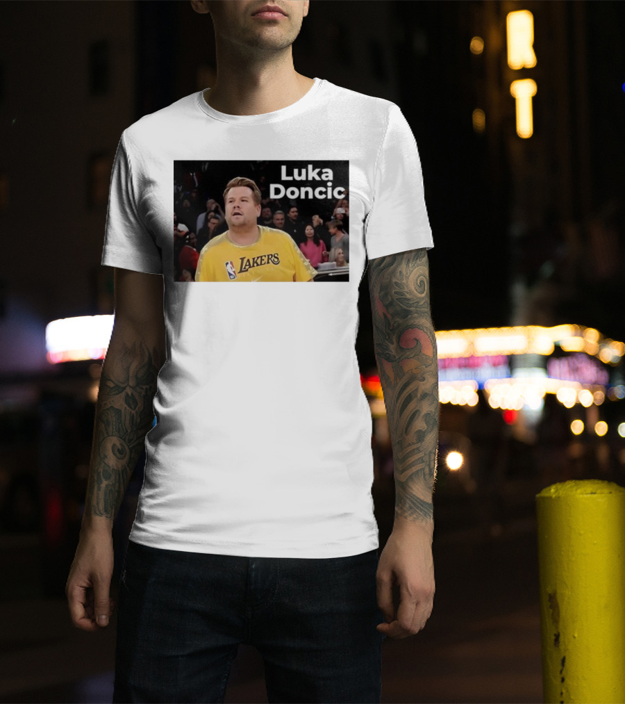 Luka Doncic James Corden Lakers NBA Fan T-Shirt