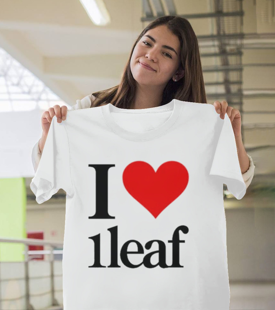 I Heart 1Leaf Bold Red Love Statement T-Shirt