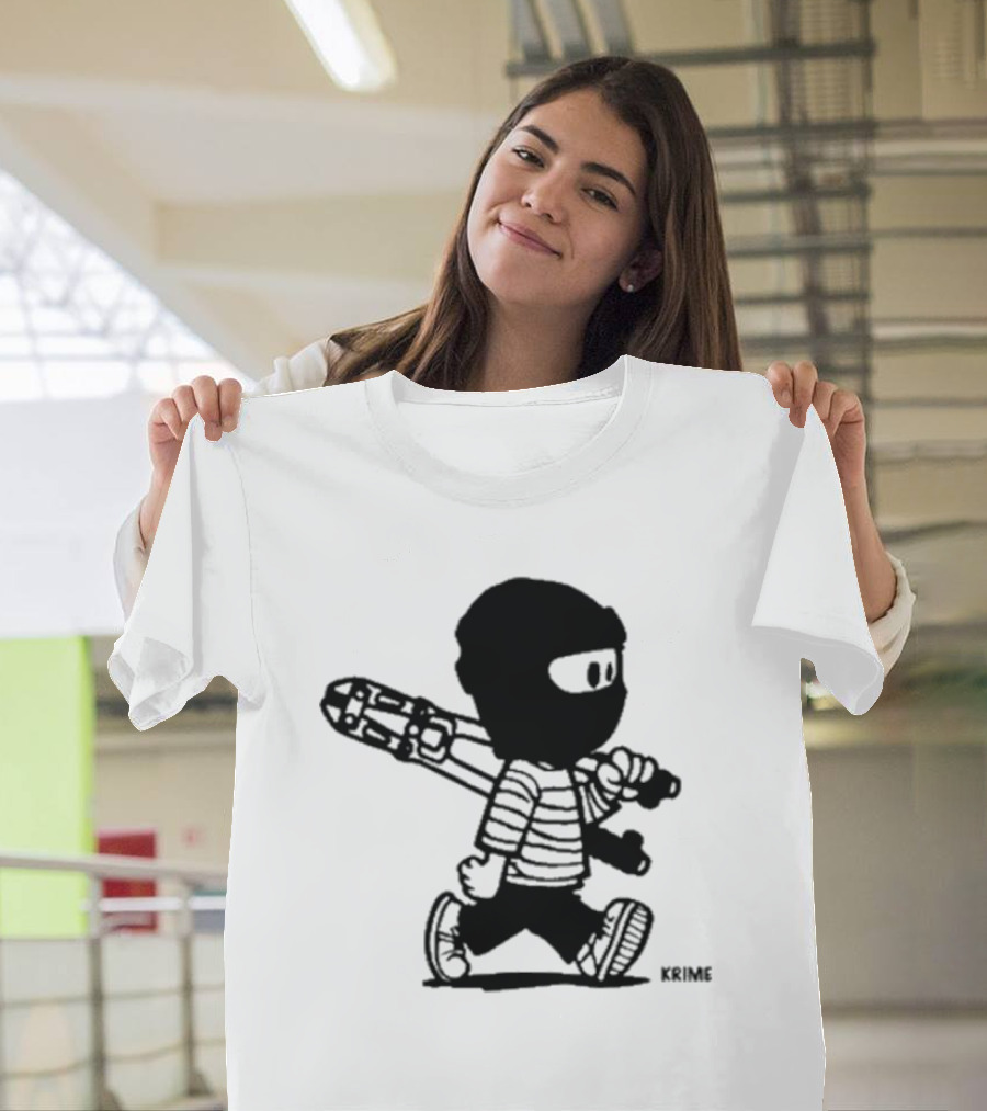 Krime Calvin Graffiti Comic Style Mischief Artwork T-Shirt