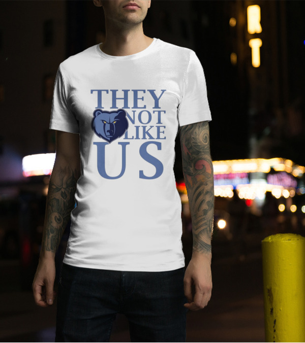 Memphis Grizzlies They Not Like Us Bear Head Emblem T-Shirt