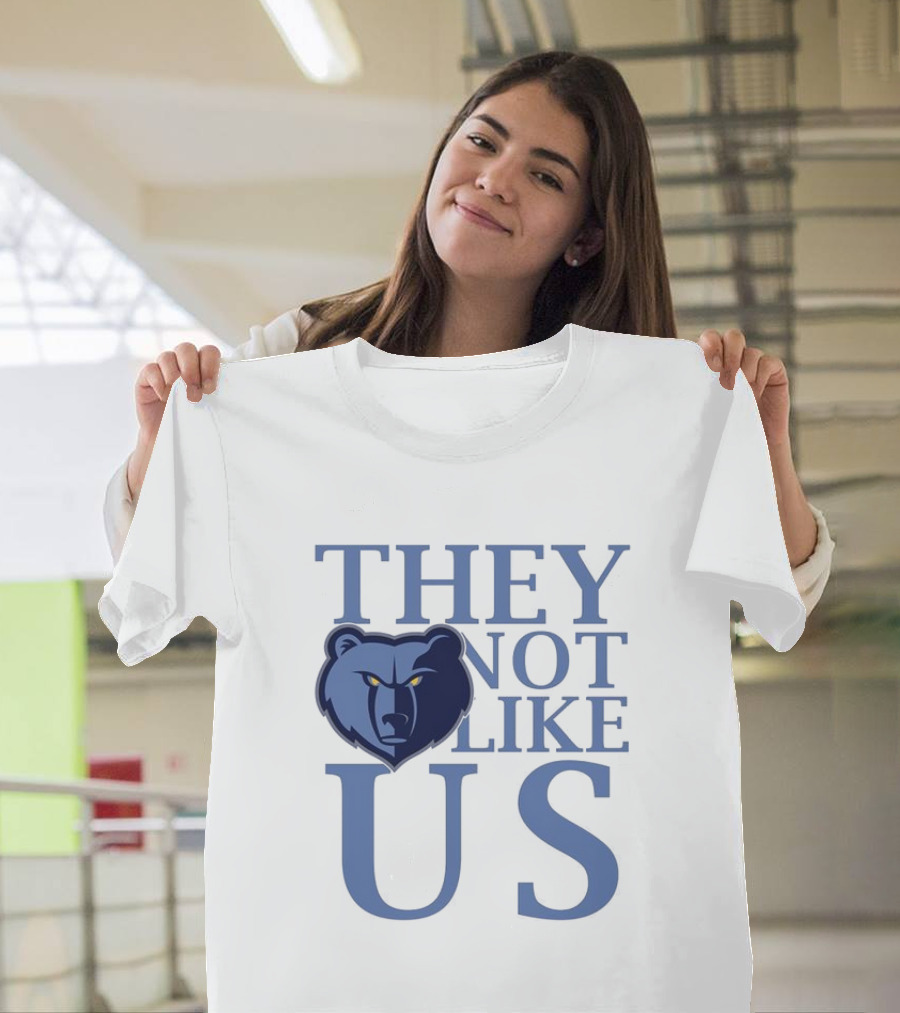 Memphis Grizzlies They Not Like Us Bear Head Emblem T-Shirt