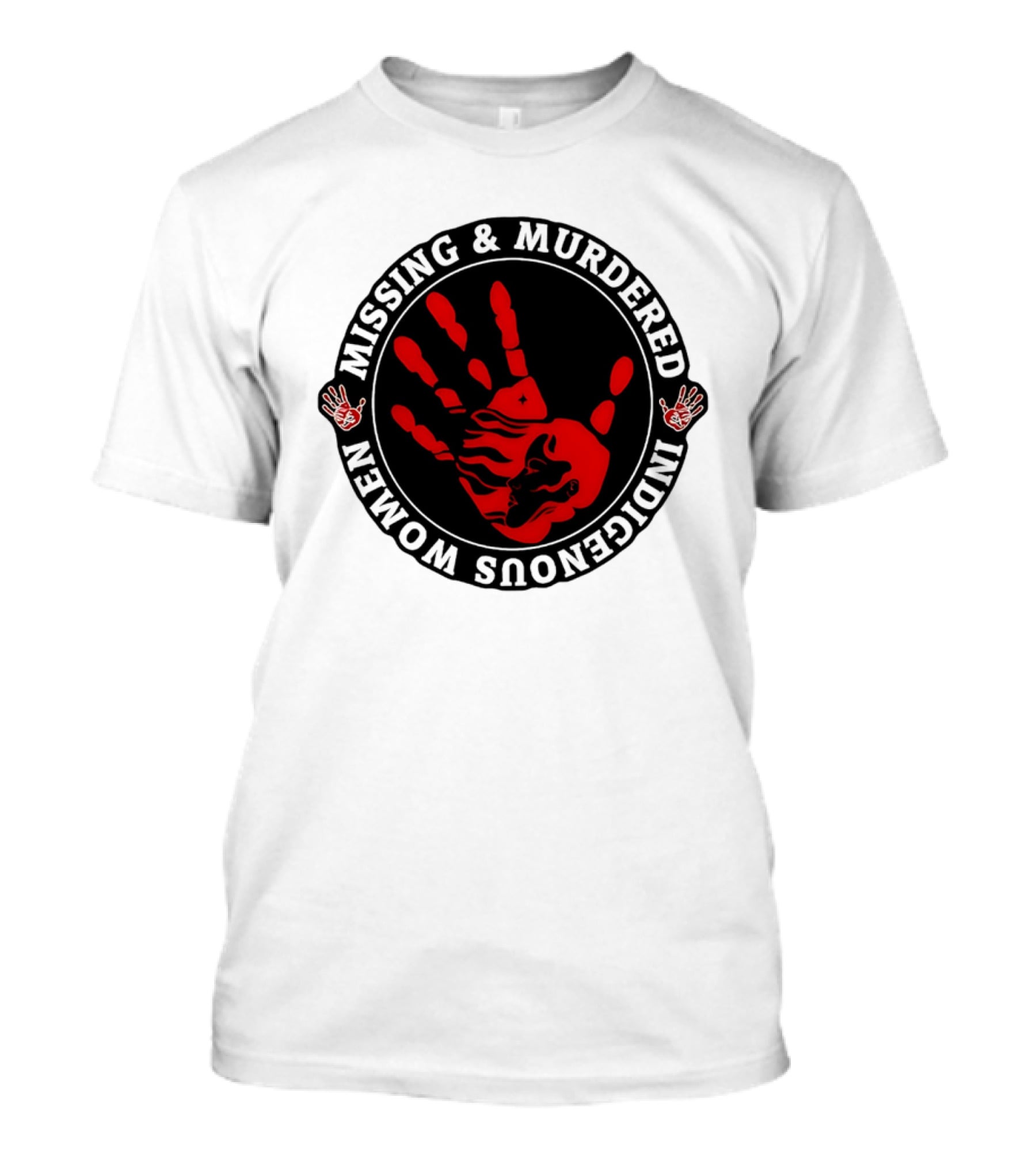 Missing Murdered Indigenous Women Red Handprint Symbol T-Shirt