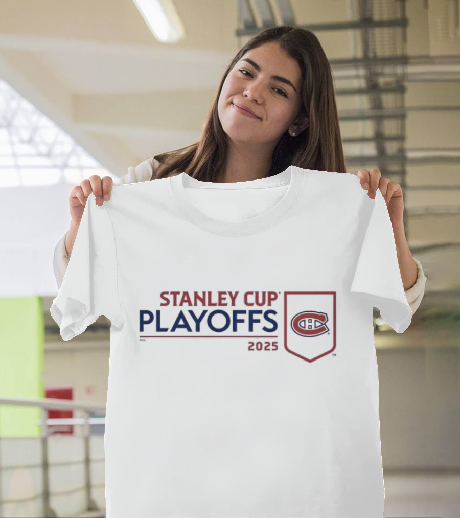 Stanley Cup Playoffs 2025 Montreal Canadiens C Emblem T-Shirt