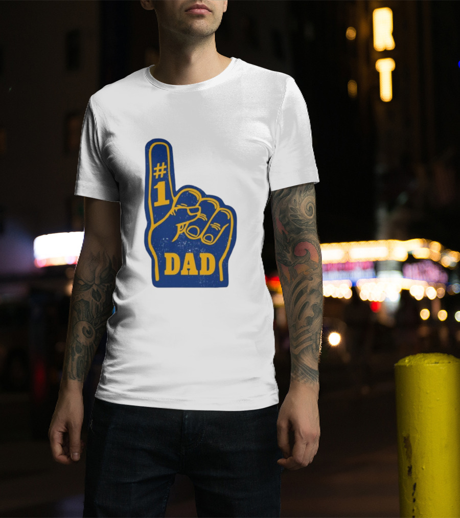 #1 Dad Foam Finger Sports Fan Tribute T-Shirt
